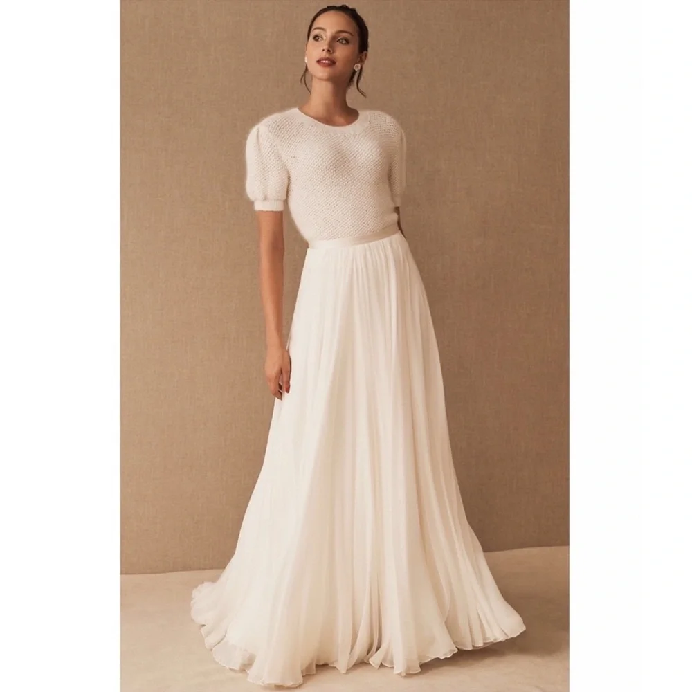 NWT BHLDN Catherine Deane Delia Silk Chiffon Skirt 10 - Picture 2 of 11